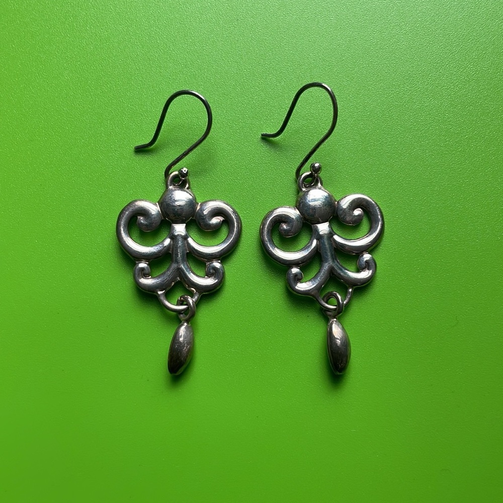[Vintage] ATI Silver Dangle Earrings